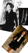 CHANEL Vintage Creations Little Black Jacket Lion Buttons Collarless 36 38 シャネル ヴィンテージ リトル ブラック ジャケット ライオン ボタン ベロア ベルベット ノーカラー 即発