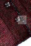 CHANEL 11A Red Black Metallic Fantasy Tweed Jacket 34 44 46 シャネル レッド ブラック メタリック ファンタジー ツイード ジャケット 即発 - TC JAPAN