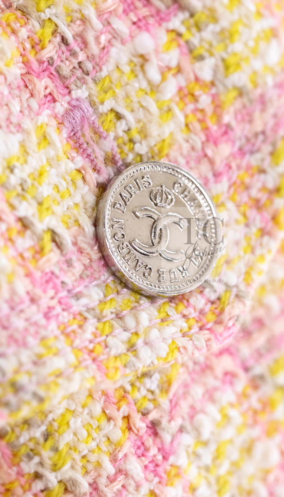 シャネル コート CHANEL ピンク イエロー マルチカラー コットン シャネル コート CHANEL ピンク イエロー マルチカラー コットン
