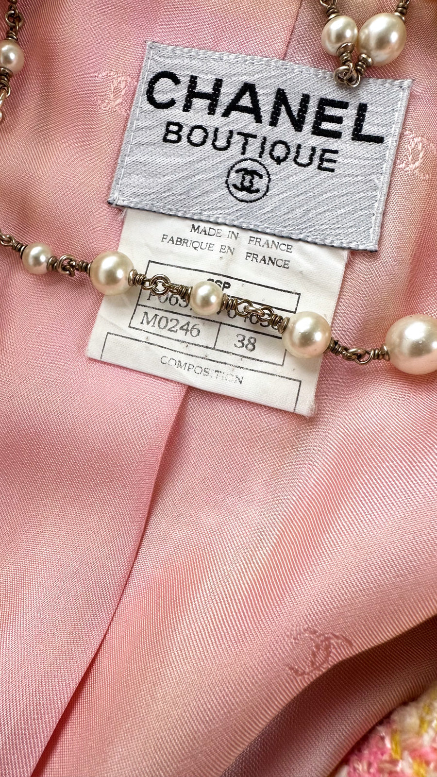 シャネル コート CHANEL ピンク イエロー マルチカラー コットン シャネル コート CHANEL ピンク イエロー マルチカラー コットン