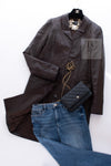 CHANEL 04PF Brown Lambskin Leather Jacket Coat 38 シャネル ブラウン ラムスキン レザー ジャケット コート 即発