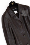 CHANEL 04PF Brown Lambskin Leather Jacket Coat 38 シャネル ブラウン ラムスキン レザー ジャケット コート 即発