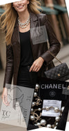 CHANEL 04PF Brown Lambskin Leather Jacket Coat 38 シャネル ブラウン ラムスキン レザー ジャケット コート 即発