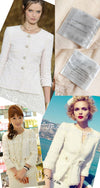 CHANEL 10S Pale Beige Pink Ivory Cotton Tweed Jacket 38 シャネル ペール ベージュ ピンク アイボリー コットン ツイード ジャケット 即発