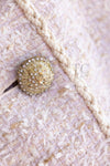 CHANEL 10S Pale Beige Pink Ivory Cotton Tweed Jacket 36 シャネル ペール ベージュ ピンク アイボリー コットン ツイード ジャケット 即発