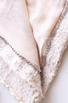 CHANEL 10S Pale Beige Pink Ivory Cotton Tweed Jacket 36 シャネル ペール ベージュ ピンク アイボリー コットン ツイード ジャケット 即発