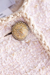 CHANEL 10S Pale Beige Pink Ivory Cotton Tweed Jacket 36 シャネル ペール ベージュ ピンク アイボリー コットン ツイード ジャケット 即発