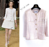 CHANEL 10S Pale Beige Pink Ivory Cotton Tweed Jacket 36 シャネル ペール ベージュ ピンク アイボリー コットン ツイード ジャケット 即発