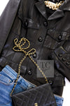 CHANEL 03A Black Lambskin Leather Jacket 36 38 シャネル ブラック ラム レザー ジャケット 即発