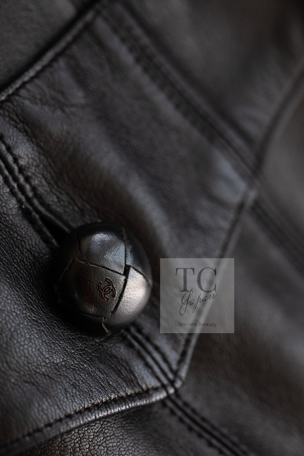 シャネル ジャケット CHANEL ブラック ラム レザー 03A Black Lambskin