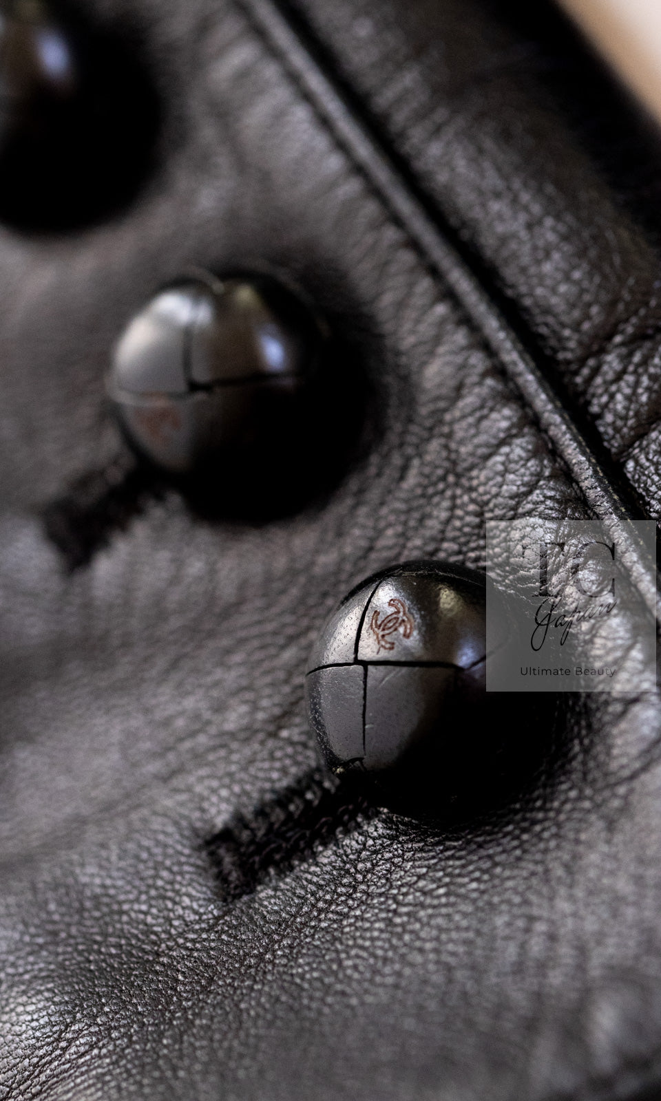 シャネル ジャケット CHANEL ブラック ラム レザー 03A Black Lambskin