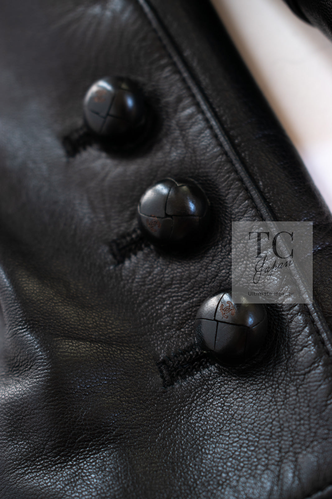 シャネル ジャケット CHANEL ブラック ラム レザー 03A Black Lambskin