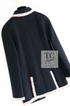 CHANEL 18PA Black Braid Trim Wool Jacket Coat 34 シャネル ブラック ブレード トリム ウール ジャケット 即発