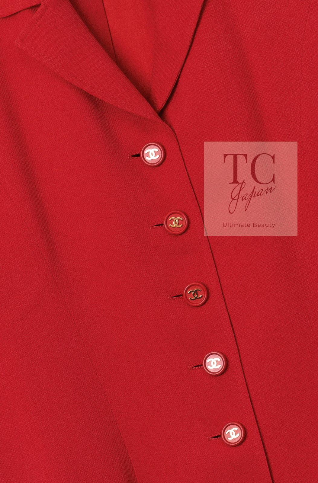 シャネル コート CHANEL ヴィンテージ オレンジレッド ジャケット ココ