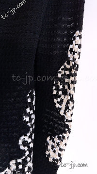 CHANEL 11S Cameron Diaz Black White Lace Cardigan Jacket Dress Set up 38 シャネル ブラック ホワイト レース カーディガン ジャケット ワンピース セットアップ 即発 - TC JAPAN