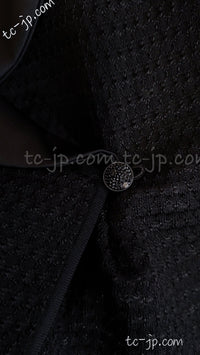 CHANEL 11S Cameron Diaz Black White Lace Cardigan Jacket Dress Set up 38 シャネル ブラック ホワイト レース カーディガン ジャケット ワンピース セットアップ 即発