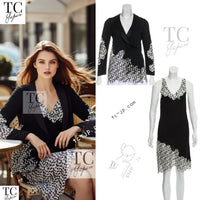 CHANEL 11S Cameron Diaz Black White Lace Cardigan Jacket Dress Set up 38 シャネル ブラック ホワイト レース カーディガン ジャケット ワンピース セットアップ 即発