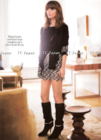 CHANEL 11S Cameron Diaz Black White Lace Cardigan Jacket Dress Set up 38 シャネル ブラック ホワイト レース カーディガン ジャケット ワンピース セットアップ 即発 - TC JAPAN