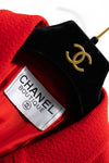 CHANEL 90s Vintage Red CC Silver Button Double Jacket 34 36 シャネル ヴィンテージ レッド CC シルバー ボタン ダブル ジャケット 即発
