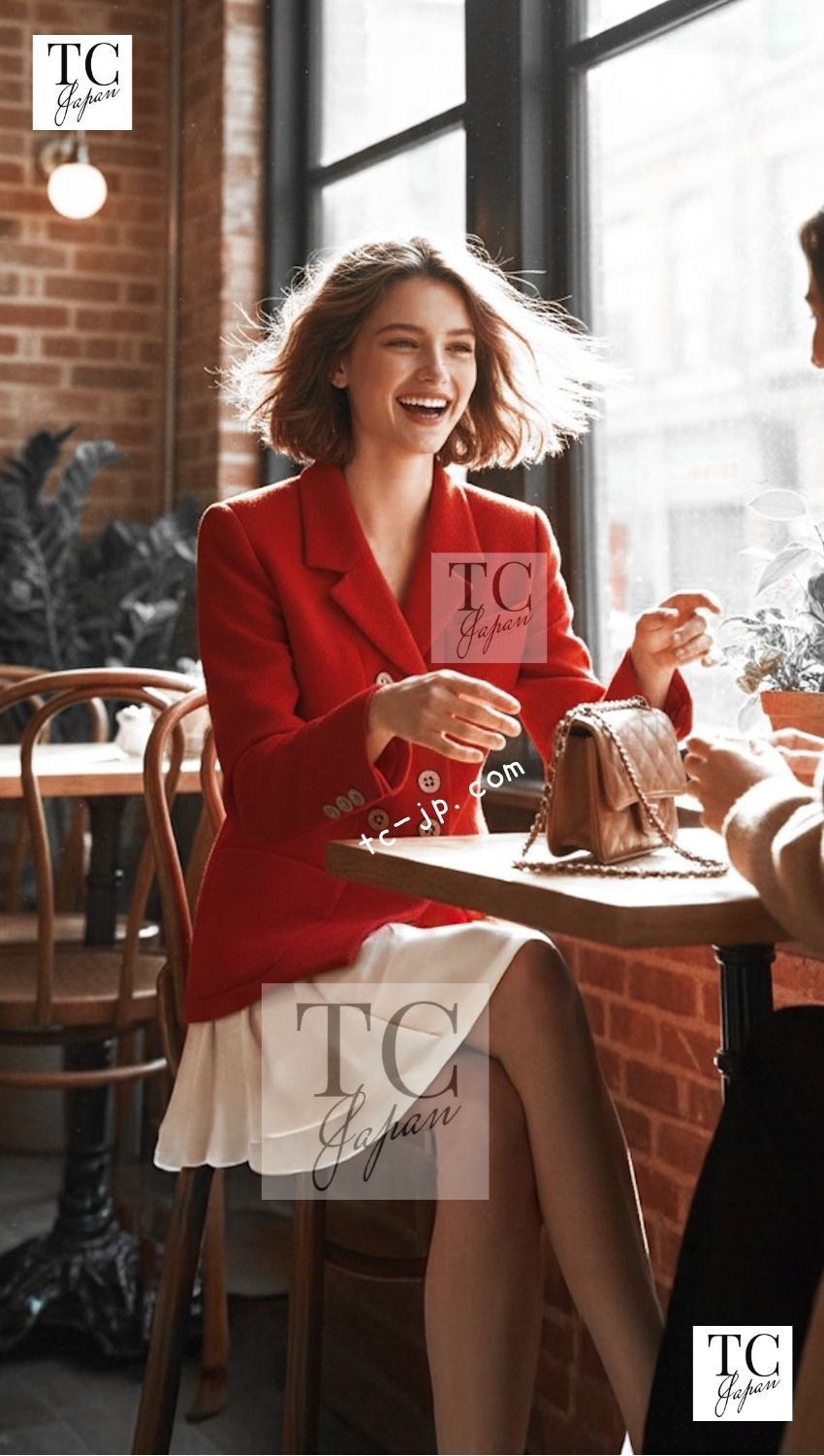 CHANEL 90s Vintage Red CC Silver Button Double Jacket 34 36 シャネル ヴィンテージ レッド CC シルバー ボタン ダブル ジャケット 即発