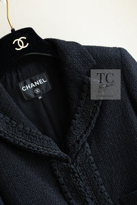 CHANEL 22C Black Cropped Cotton Jacket 34 36 シャネル ブラック クロップド コットン ジャケット 即発