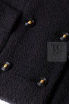 CHANEL 95A Vintage Black Wool CC Logo Buttons Double Tweed Jacket Skirt Suit 38 40 シャネル ヴィンテージ ブラック ウール CCロゴボタン ダブル ツイード ジャケット スカート スーツ 即発