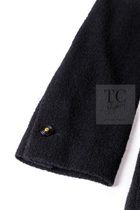 CHANEL 95A Vintage Black Wool CC Logo Buttons Double Tweed Jacket Skirt Suit 38 40 シャネル ヴィンテージ ブラック ウール CCロゴボタン ダブル ツイード ジャケット スカート スーツ 即発