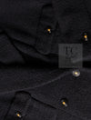 CHANEL 95A Vintage Black Wool CC Logo Buttons Double Tweed Jacket Skirt Suit 38 40 シャネル ヴィンテージ ブラック ウール CCロゴボタン ダブル ツイード ジャケット スカート スーツ 即発