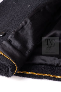 CHANEL 95A Vintage Black Wool CC Logo Buttons Double Tweed Jacket Skirt Suit 38 40 シャネル ヴィンテージ ブラック ウール CCロゴボタン ダブル ツイード ジャケット スカート スーツ 即発