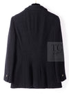 CHANEL 95A Vintage Black Wool CC Logo Buttons Double Tweed Jacket Skirt Suit 38 40 シャネル ヴィンテージ ブラック ウール CCロゴボタン ダブル ツイード ジャケット スカート スーツ 即発