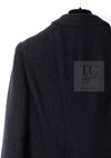 CHANEL 95A Vintage Black Wool CC Logo Buttons Double Tweed Jacket Skirt Suit 38 40 シャネル ヴィンテージ ブラック ウール CCロゴボタン ダブル ツイード ジャケット スカート スーツ 即発