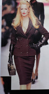 CHANEL 95A Vintage Black Wool CC Logo Buttons Double Tweed Jacket Skirt Suit 38 40 シャネル ヴィンテージ ブラック ウール CCロゴボタン ダブル ツイード ジャケット スカート スーツ