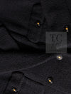 CHANEL 95A Vintage Black Wool CC Logo Buttons Double Tweed Jacket Skirt Suit 44 46 シャネル ヴィンテージ ブラック ウール CCロゴボタン ダブル ツイード ジャケット スカート スーツ 即発