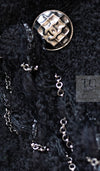 CHANEL Black Braid Trim Chain Wool Tweed Jacket Skirt Suit 40 42 シャネル ブラック ブレイド トリム チェーン ウール ツイード ジャケット スカート スーツ 即発