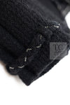 CHANEL Black Braid Trim Chain Wool Tweed Jacket Skirt Suit 40 42 シャネル ブラック ブレイド トリム チェーン ウール ツイード ジャケット スカート スーツ 即発