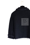 CHANEL Black Braid Trim Chain Wool Tweed Jacket Skirt Suit 40 42 シャネル ブラック ブレイド トリム チェーン ウール ツイード ジャケット スカート スーツ 即発
