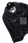 CHANEL Black Braid Trim Chain Wool Tweed Jacket Skirt Suit 40 42 シャネル ブラック ブレイド トリム チェーン ウール ツイード ジャケット スカート スーツ 即発
