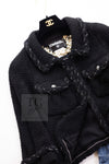 CHANEL Black Braid Trim Chain Wool Tweed Jacket Skirt Suit 40 42 シャネル ブラック ブレイド トリム チェーン ウール ツイード ジャケット スカート スーツ 即発