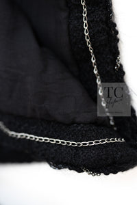 CHANEL Black Braid Trim Chain Wool Tweed Jacket Skirt Suit 40 42 シャネル ブラック ブレイド トリム チェーン ウール ツイード ジャケット スカート スーツ 即発