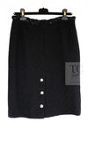 CHANEL Black Braid Trim Chain Wool Tweed Jacket Skirt Suit 40 42 シャネル ブラック ブレイド トリム チェーン ウール ツイード ジャケット スカート スーツ 即発