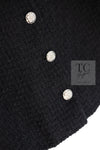CHANEL Black Braid Trim Chain Wool Tweed Jacket Skirt Suit 40 42 シャネル ブラック ブレイド トリム チェーン ウール ツイード ジャケット スカート スーツ 即発