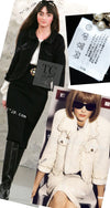 CHANEL Black Braid Trim Chain Wool Tweed Jacket Skirt Suit 40 42 シャネル ブラック ブレイド トリム チェーン ウール ツイード ジャケット スカート スーツ 即発