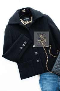 CHANEL 22PF Black Gripox Buttons Wool Blazer Jacket 36 シャネル ブラック グリポア宝石ボタン ウール ブレザー ジャケット 即発