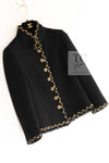 CHANEL 11PF Black Gold Gripoix Buttons Wool Jacket Skirt Suit Cameron Diaz 38 シャネル ブラック ゴールド グリポア宝石ボタン ウール ジャケット スカート スーツ キャメロン ディアス 即発