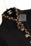 CHANEL 11PF Black Gold Gripoix Buttons Wool Jacket Skirt Suit Cameron Diaz 38 シャネル ブラック ゴールド グリポア宝石ボタン ウール ジャケット スカート スーツ キャメロン ディアス