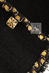 CHANEL 11PF Black Gold Gripoix Buttons Wool Jacket Skirt Suit Cameron Diaz 38 シャネル ブラック ゴールド グリポア宝石ボタン ウール ジャケット スカート スーツ キャメロン ディアス 即発