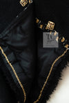 CHANEL 11PF Black Gold Gripoix Buttons Wool Jacket Skirt Suit Cameron Diaz 38 シャネル ブラック ゴールド グリポア宝石ボタン ウール ジャケット スカート スーツ キャメロン ディアス 即発