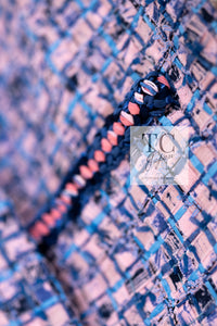 CHANEL 21PS Blue Pink Purple Lesage Tweed Jacket 40 シャネル ブルー ピンク パープル ノーカラー ルサージュ ツイード ジャケット 即発