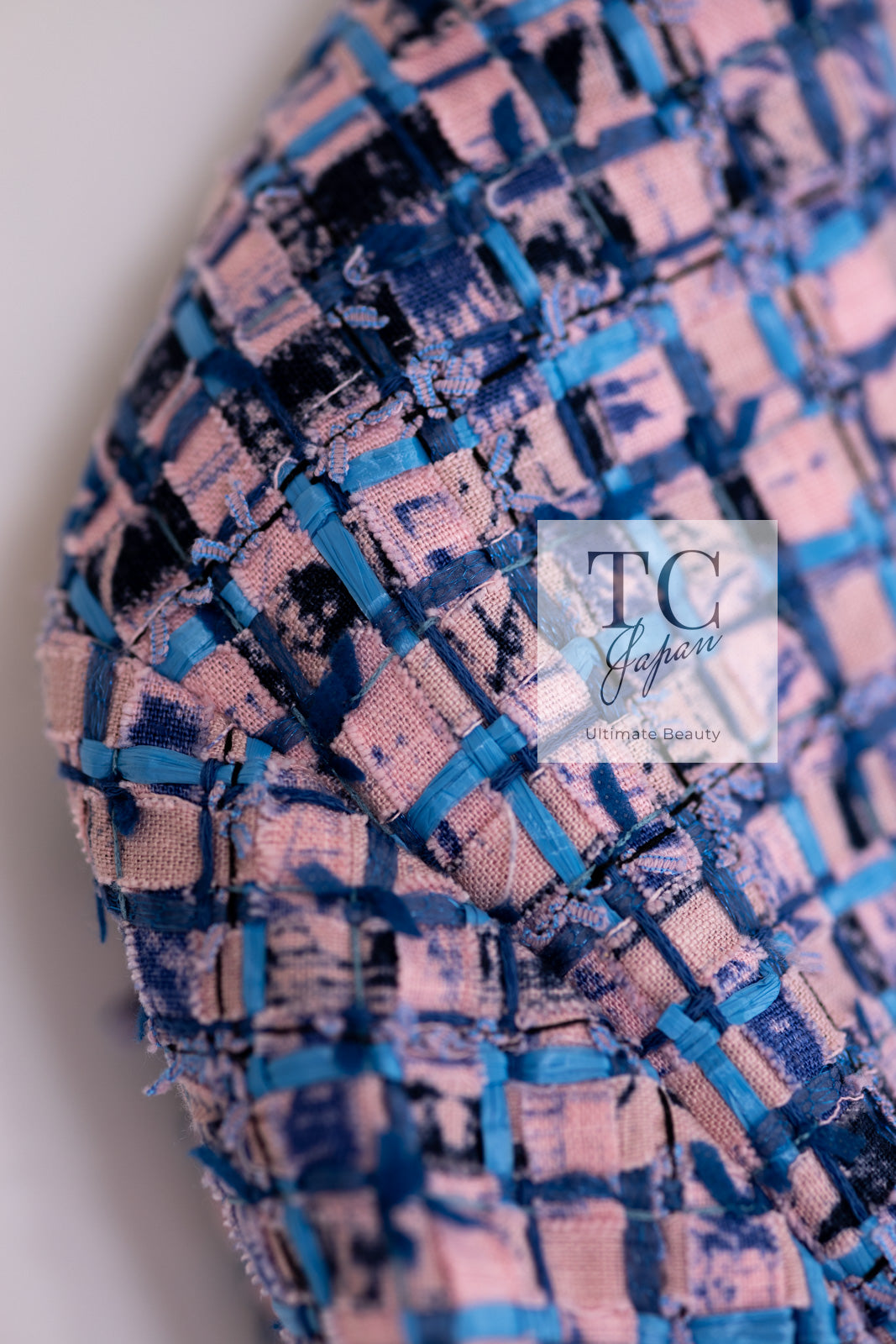 CHANEL 21PS Blue Pink Purple Lesage Tweed Jacket 40 シャネル ブルー ピンク パープル ノーカラー ルサージュ ツイード ジャケット 即発