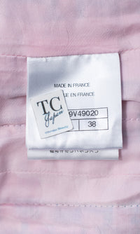 CHANEL 21PS Blue Pink Purple Lesage Tweed Jacket 40 シャネル ブルー ピンク パープル ノーカラー ルサージュ ツイード ジャケット 即発